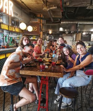 A group of nice vegan travelers at Madrid Vegan Tours in Madrid