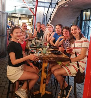 A whole vegan family together! at Madrid Vegan Tours in Madrid