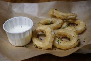 typical calamary (but vegan!) at Madrid Vegan Tours in Madrid