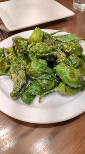 Pimientos de padron at Madrid Vegan Tours in Madrid