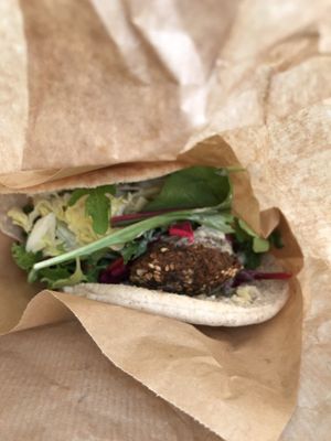 Vegan pita falafel  at Nord Falafel in Copenhagen