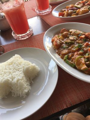 Curry, rice, watermelon juice at Chalita in Krabi