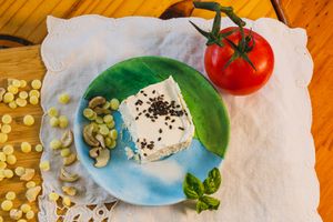 dreamy and creamy vegan home made cheese at Makom in Yahad