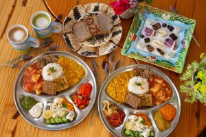 our meal for 2 at Makom in Yahad