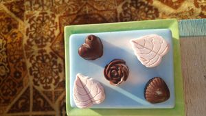 our chocolate is hand made, delicious, healthy, and comes in many shapes and colours :-) at Makom in Yahad