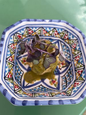 I asked for one falafel just to try it - it looked too good to eat  at Terra Veg in Klamath Falls