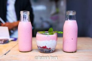 Strawberry Chia dessert at Sprout in Kathmandu