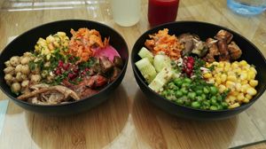 Fresh bowls at Sprout in Kathmandu