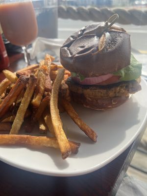 Vegan “Crab Cake” Sandwich  at Dewey Beer Co in Dewey Beach