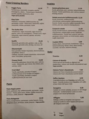 Menu page 2 at Pizzabar Rijslust in Tilburg