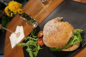 Vegan Burger at Wholey Wonder Damai in Kuala Lumpur