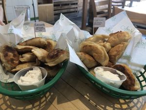 jalapeño and potato pierogis   at Baba's Pierogies in Brooklyn