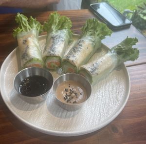 Spring rolls delicious at The Hideout Cafe in Da Nang