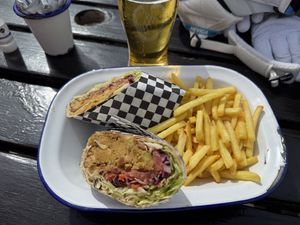 Falafel wrap  at The Loop Bar in Tignes