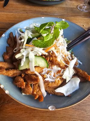 Soy meat noodles at Madame Tâm City in Aachen