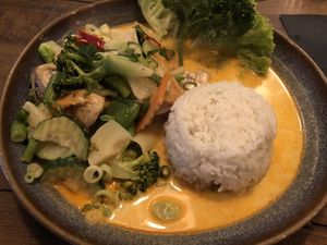 Curry tofu  at Madame Tâm City in Aachen