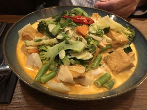 Curry noodle tofu  at Madame Tâm City in Aachen