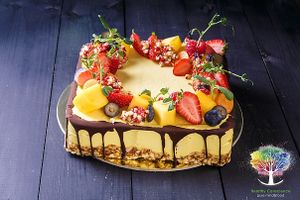 The Mango cake at Healthy Conscience in St Petersburg