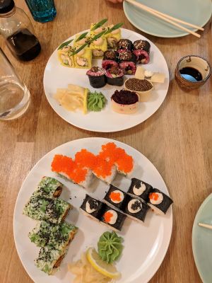 Delicious sushi at Healthy Conscience in St Petersburg
