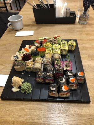 Sushi mix at Healthy Conscience in St Petersburg