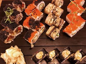 Sushi rolls  at Healthy Conscience in St Petersburg