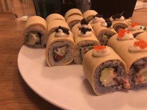 Vegan rolls at Healthy Conscience in St Petersburg