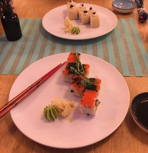 Norway roll sushis at Healthy Conscience in St Petersburg