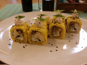 Don't-remember-the-name rolls were great. at Healthy Conscience in St Petersburg