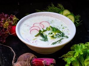 okroshka at Healthy Conscience in St Petersburg