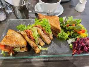 Vegan BLT - tasty with a nice side salad   at The Terrace in Lymm