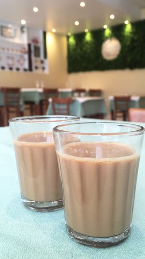 Chai - Indian tea with cardamom and other spices at Atithi Indian Vegetarian Restaurant in Lisbon