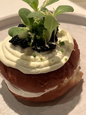 Cucumber donut  at Dirt Candy in New York City