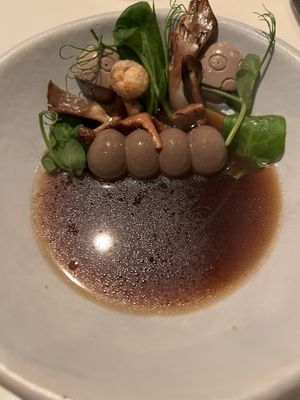 Mushroom dish  at Dirt Candy in New York City