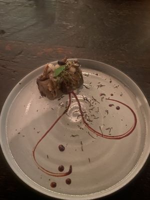 Bûche de mushroom mousse at Dirt Candy in New York City