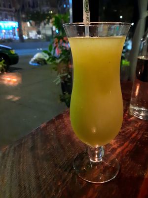 Cucumber-cilantro-serrano slushie with vodka at Dirt Candy in New York City