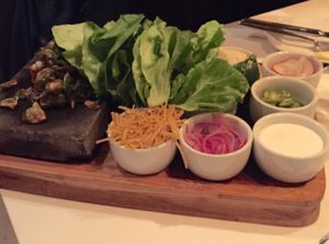 Brussel sprout tacos  at Dirt Candy in New York City