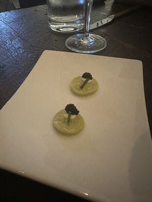 Vegan caviar   at Dirt Candy in New York City