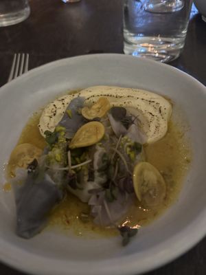 Eggplant course  at Dirt Candy in New York City