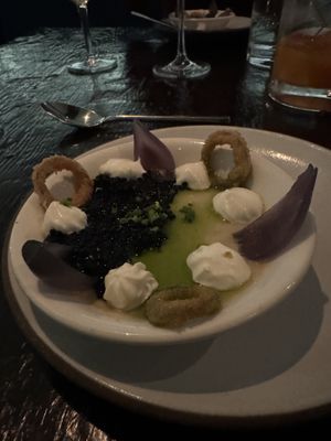 Winter Onion course  at Dirt Candy in New York City