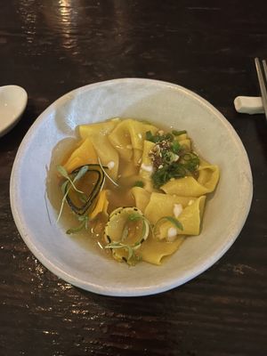  Hand pulled butternut squash noodles at Dirt Candy in New York City