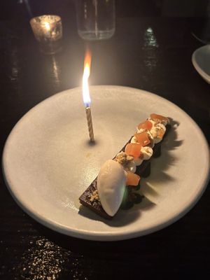  Turnip flourless chocolate olive oil cake at Dirt Candy in New York City