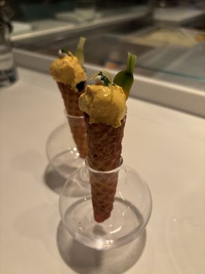 The amuse bouche was the standout and honestly incredible  at Dirt Candy in New York City