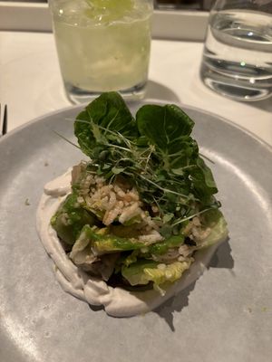 Lettuce course was very goodd  at Dirt Candy in New York City