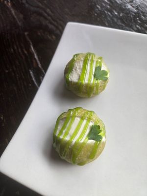 sweet cucumber brioche - pretty good but not my favorite at Dirt Candy in New York City