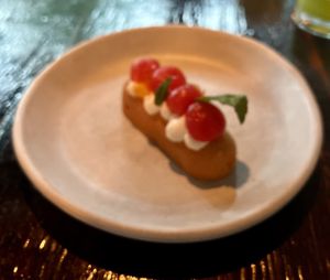 Tomato twinkie  at Dirt Candy in New York City