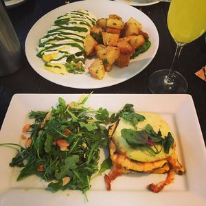 California cracker and layered omelette brunch  at Dirt Candy in New York City