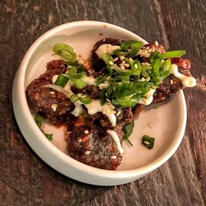 fried broccoli that resembled upscale General Tsao Chicken at Dirt Candy in New York City