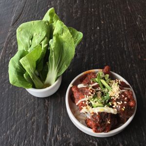 Bagna cauda and Korean fried broccoli at Dirt Candy in New York City