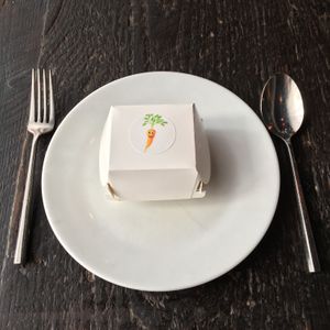 Adorable carrot slider box at Dirt Candy in New York City
