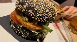 Small chicken burger  at Vegan Heroes in Eindhoven